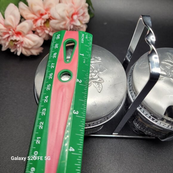 Vintage Libbey Condiment Set in Caddy With Lids Mid Century Design - Picture 16 of 16